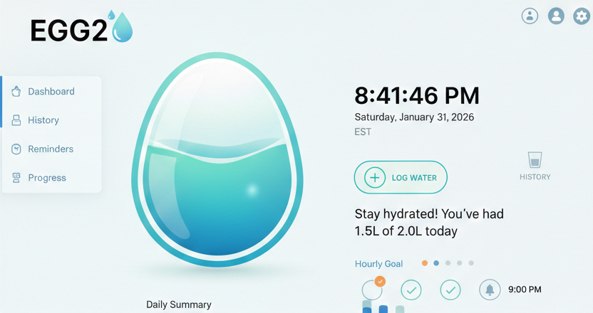 EGG2O hydration app screenshot