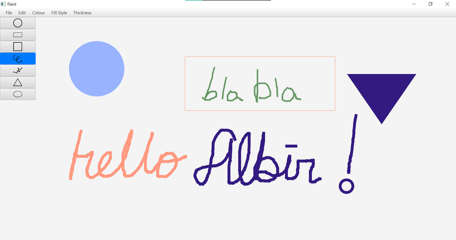 Paint application screenshot